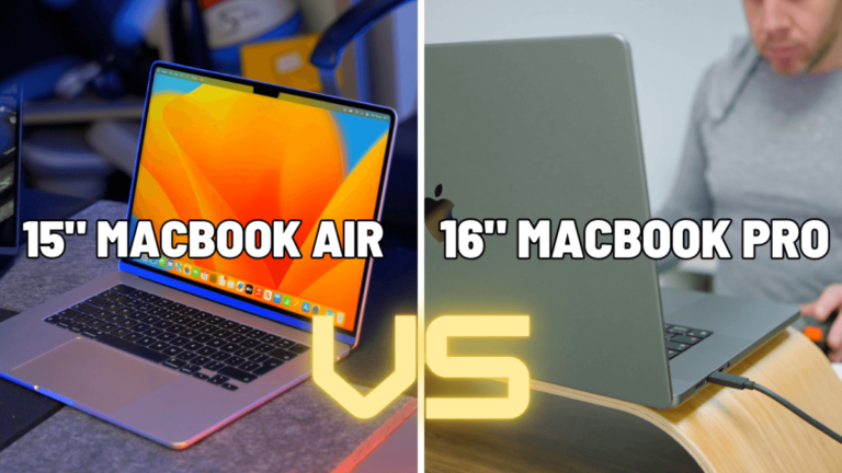 Read more about the article 16-inch MacBook Pro versus 15-inch MacBook Air